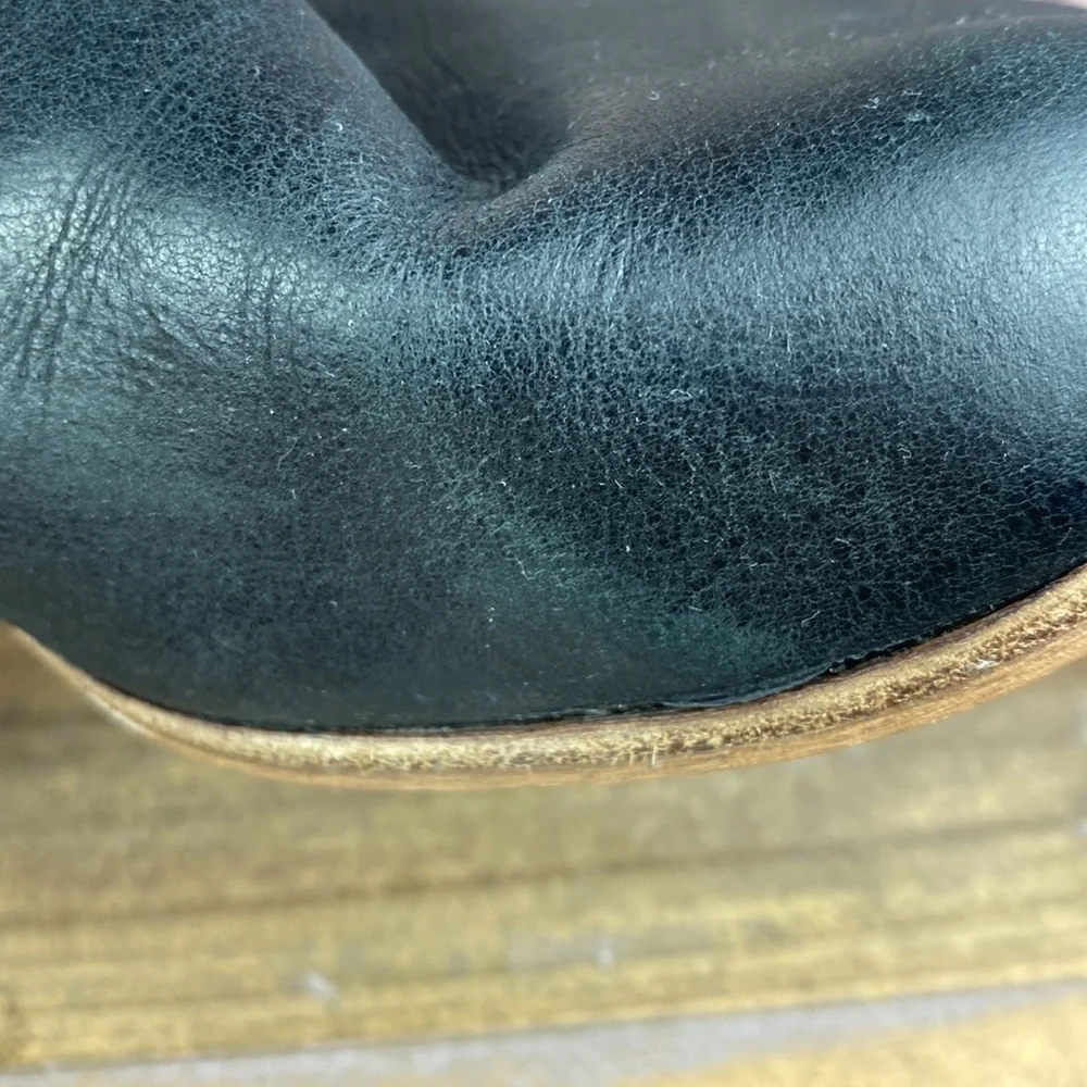 Matisse Lorenzo Black Leather Ankle Boots With Side Zipper- Size 8.5